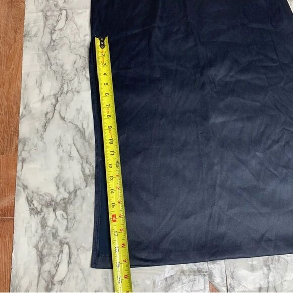 Y2K 2 Piece Skirt Top Formal Set Navy Blue Sparkle Stretch Top size 11 - Picture 7 of 11